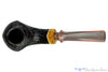 Blue Room Briars is proud to present this Marinko Neralić Pipe Bent Sandblast Morta Diamond Shank Wave with Olive Wood and Brindle