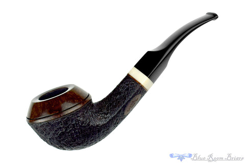 Jerry Crawford Pipe 1/4 Bent Black Blast Teapot with Oval Shank
