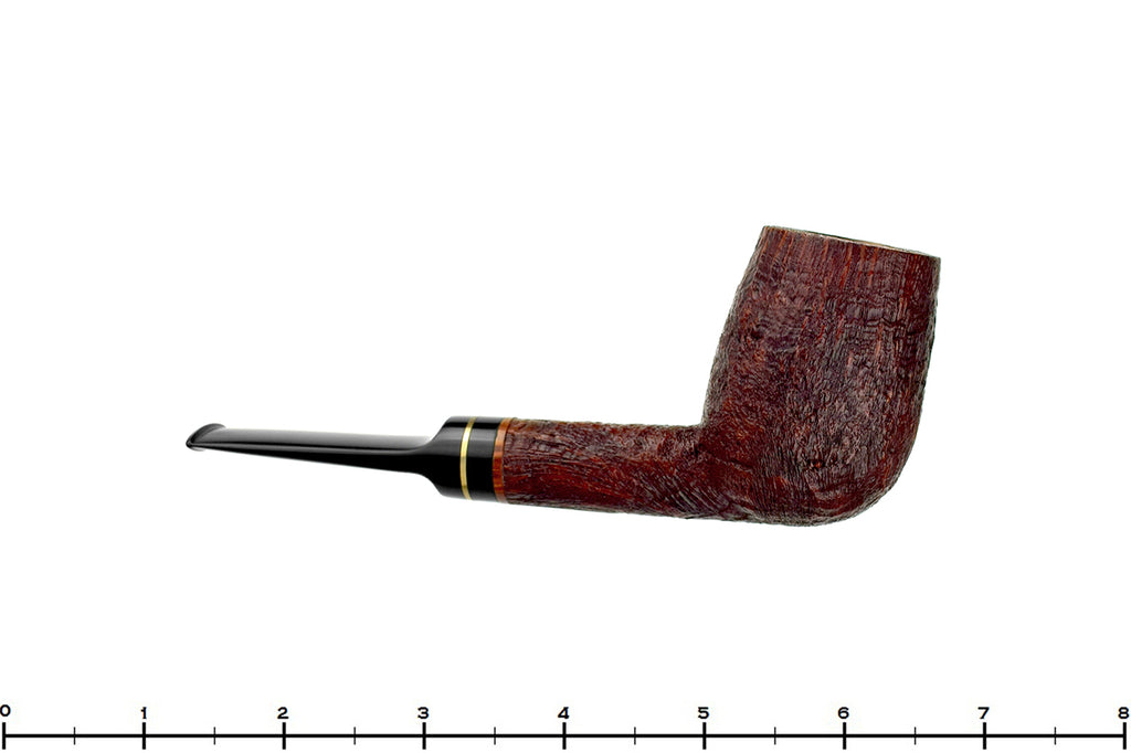 Blue Room Briars is proud to present this Nathan Armentrout Sandblast Billiard with Brass UNSMOKED Estate Pipe