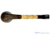 Blue Room Briars is proud to present this Genod Pipe Bent Sandblast Billiard with Wood Shank Extension and Brass