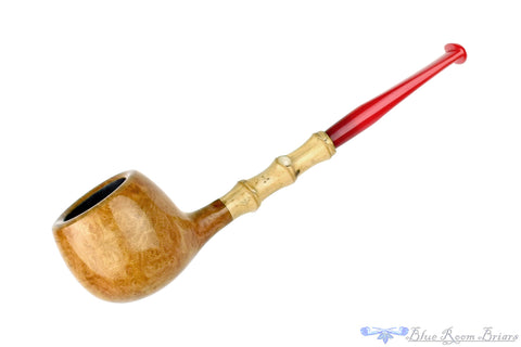 Nate King Pipe 388 Brown Blast Apple with Bamboo and Bakelite