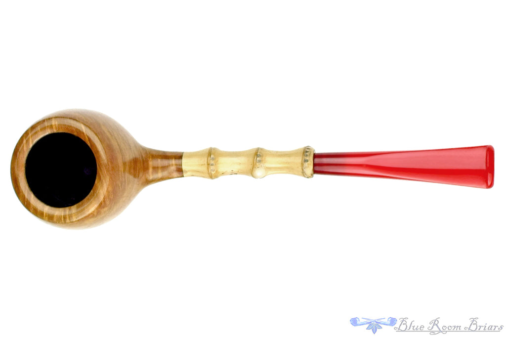 Blue Room Briars is proud to present this Nate King Pipe 878 Natural Crosscut Prince with Bamboo and Bakelite Stem