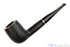 Blue Room Briars is proud to present this Savinelli Oscar Tiger 111 KS Rusticated Billiard (6mm Filter and Adapter) with Brass Estate Pipe