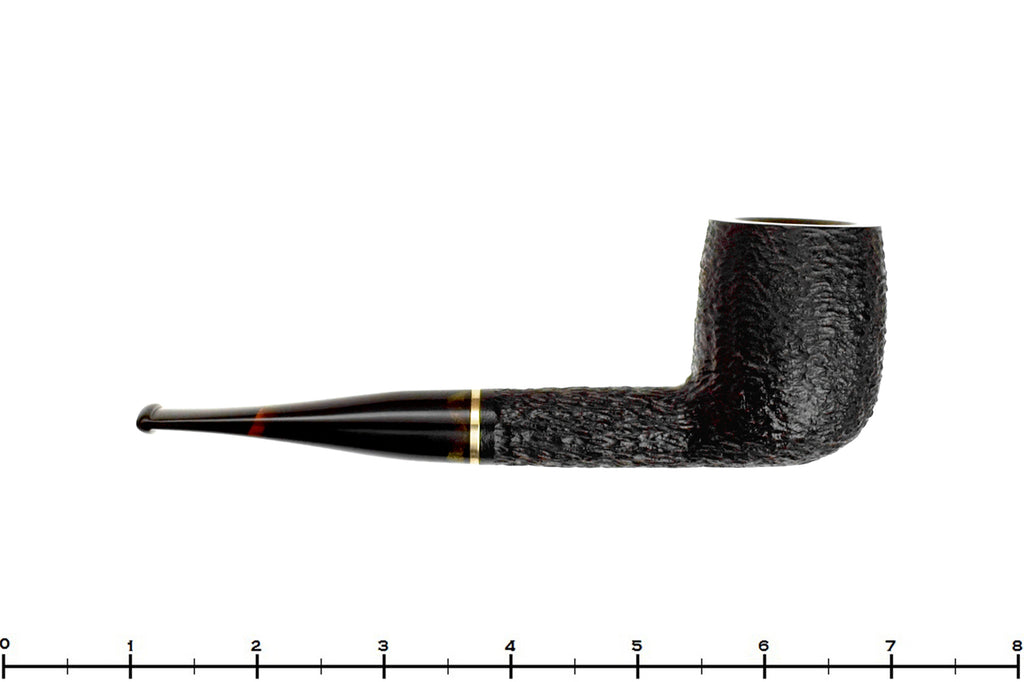 Blue Room Briars is proud to present this Savinelli Oscar Tiger 111 KS Rusticated Billiard (6mm Filter and Adapter) with Brass Estate Pipe