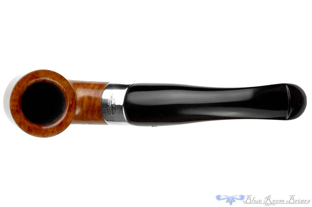 Blue Room Briars is proud to present this Peterson Deluxe 8s Bent Billiard (6mm Filter) with Silver and P-Lip Estate Pipe