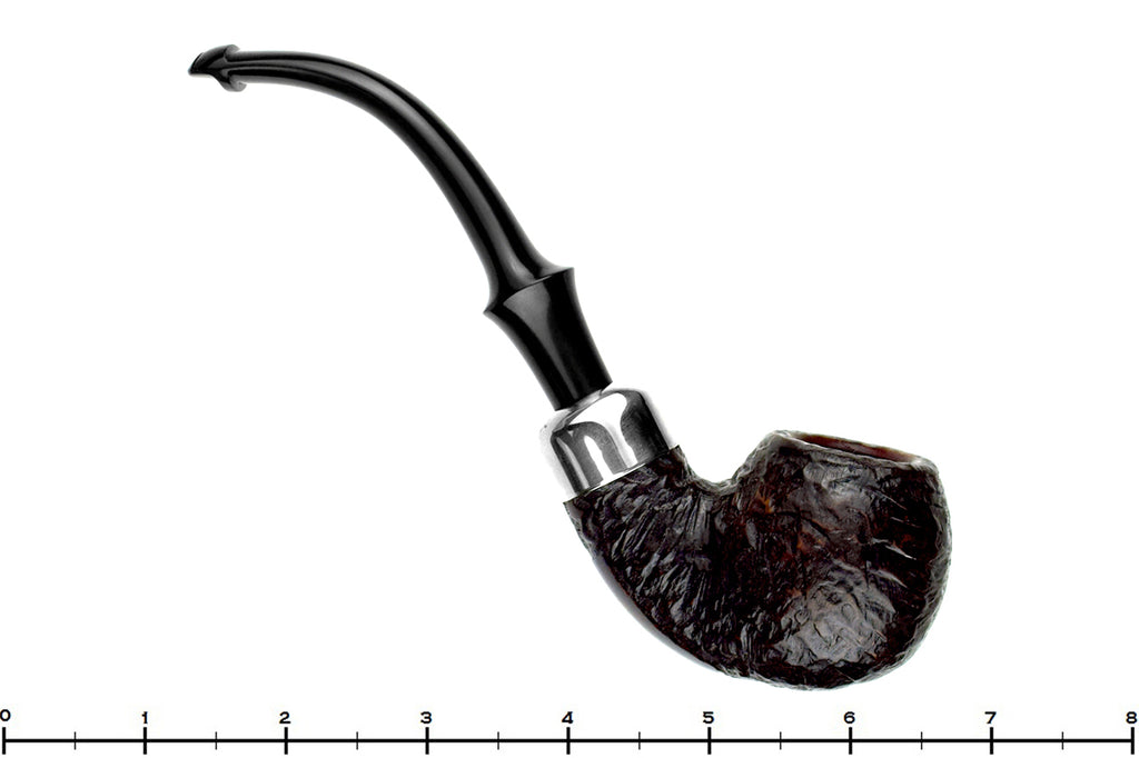 Blue Room Briars is proud to present this Peterson System Standard 302 Bent Rusticated Apple with Nickel Estate Pipe