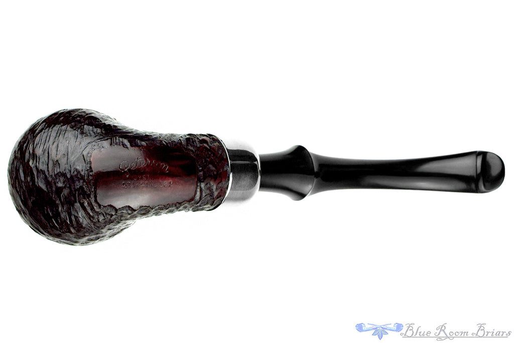Blue Room Briars is proud to present this Peterson System Standard 302 Bent Rusticated Apple with Nickel Estate Pipe