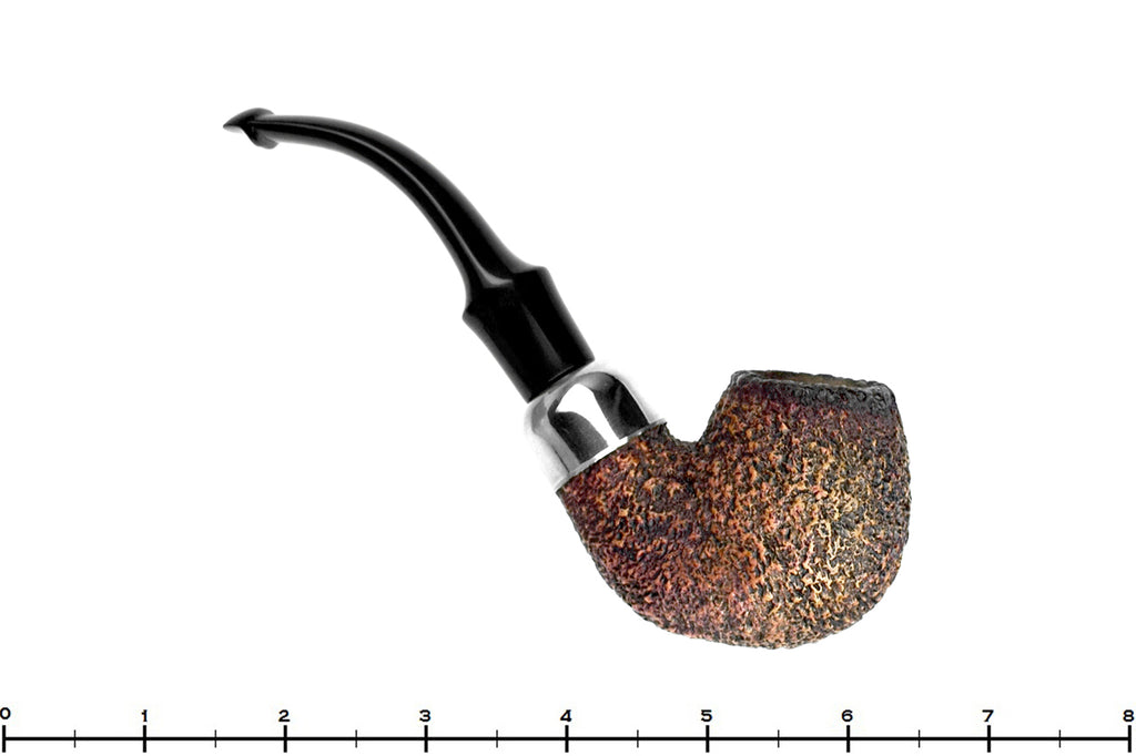 Blue Room Briars is proud to present this Peterson Bent Rusticated Meerschaum Billiard with Nickel and P-Lip Estate Pipe