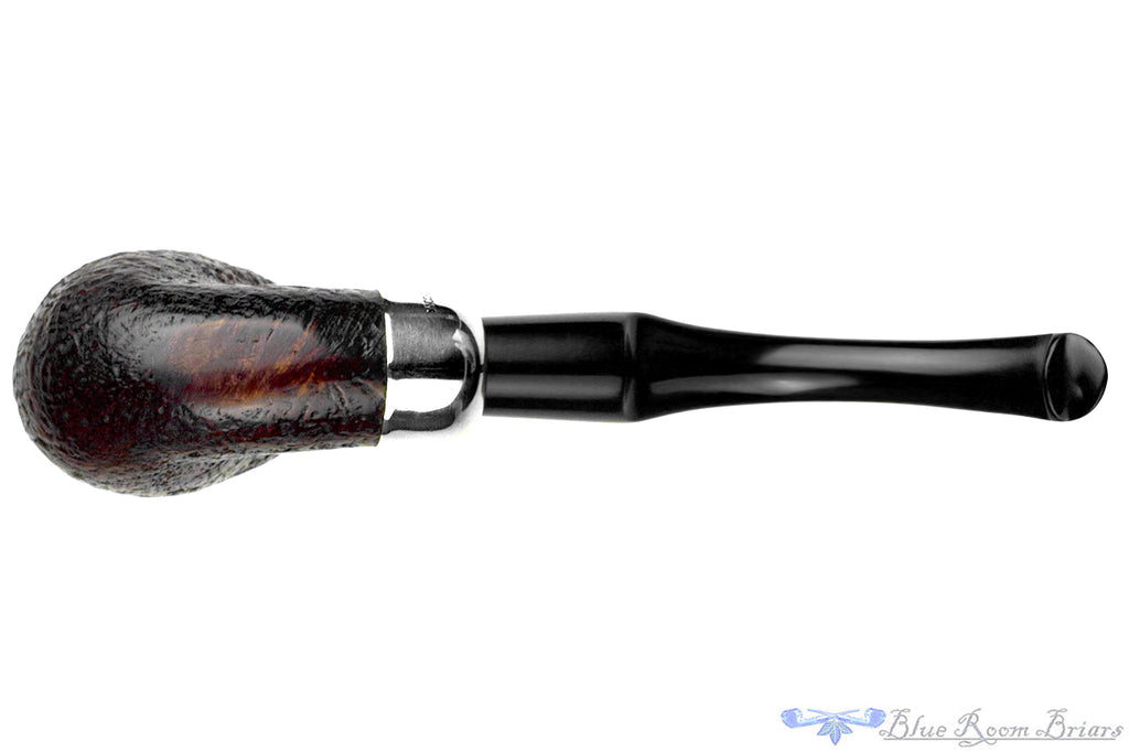 Blue Room Briars is proud to present this Shamrock (Peterson) 307 Sandblast Bent Billiard with Nickel Estate Pipe