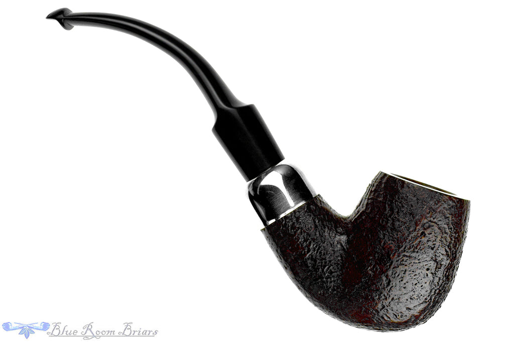 Blue Room Briars is proud to present this Shamrock (Peterson) 307 Sandblast Bent Billiard with Nickel Estate Pipe