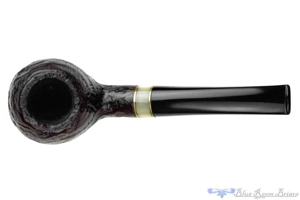 Blue Room Briars is proud to present this Brebbia Sabbiata Brass 8462 Bent Sandblast Tomato with Horn Estate Pipe