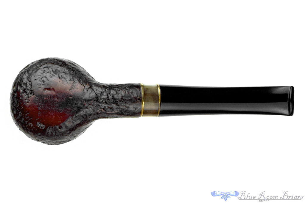 Blue Room Briars is proud to present this Brebbia Sabbiata Brass 8462 Bent Sandblast Tomato with Horn Estate Pipe