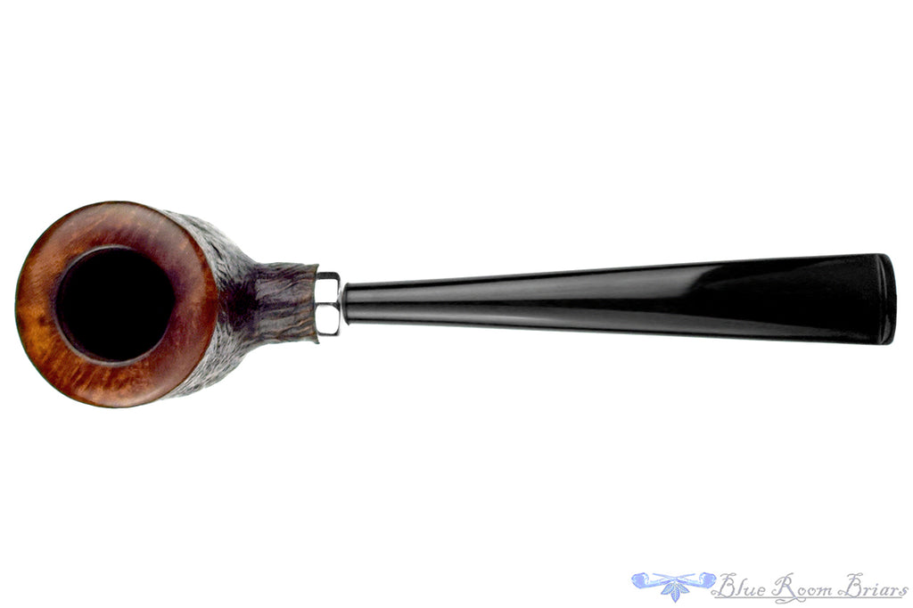 Blue Room Briars is proud to present this Jan Pietenpauw Sandblast Poker Sitter with Nickel Estate Pipe
