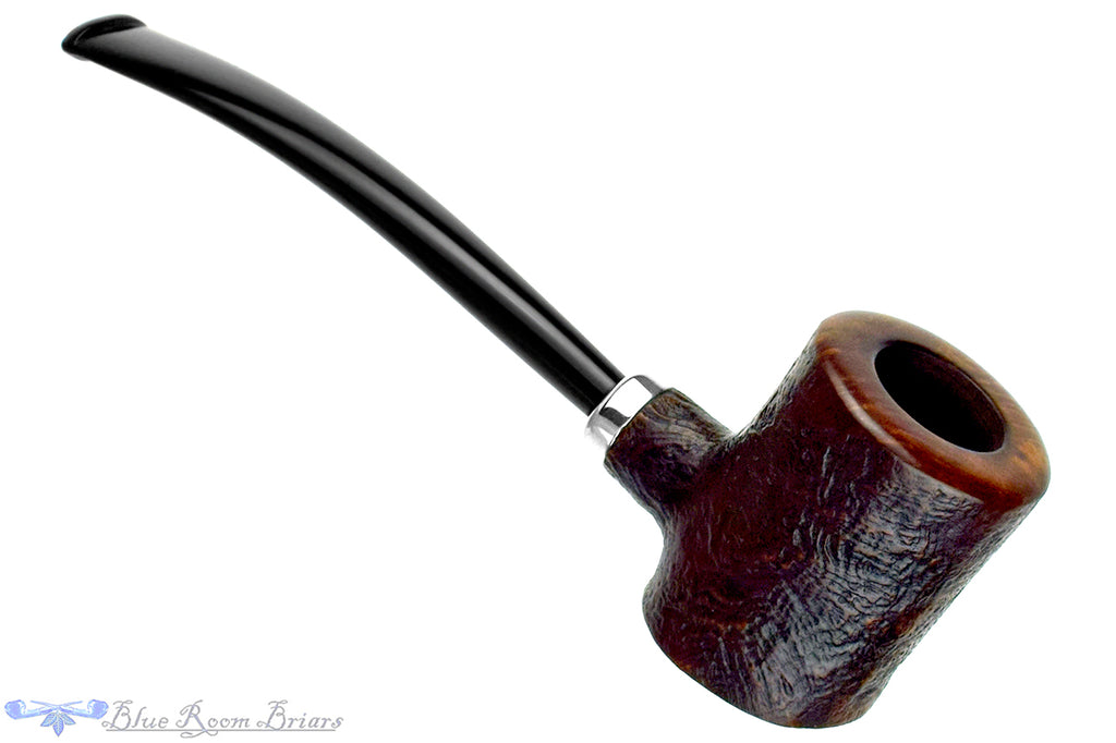 Blue Room Briars is proud to present this Jan Pietenpauw Sandblast Poker Sitter with Nickel Estate Pipe