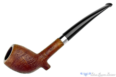 Rinaldo Silver Line Lithos YY 8 Bent Rusticated Author with Silver Estate Pipe