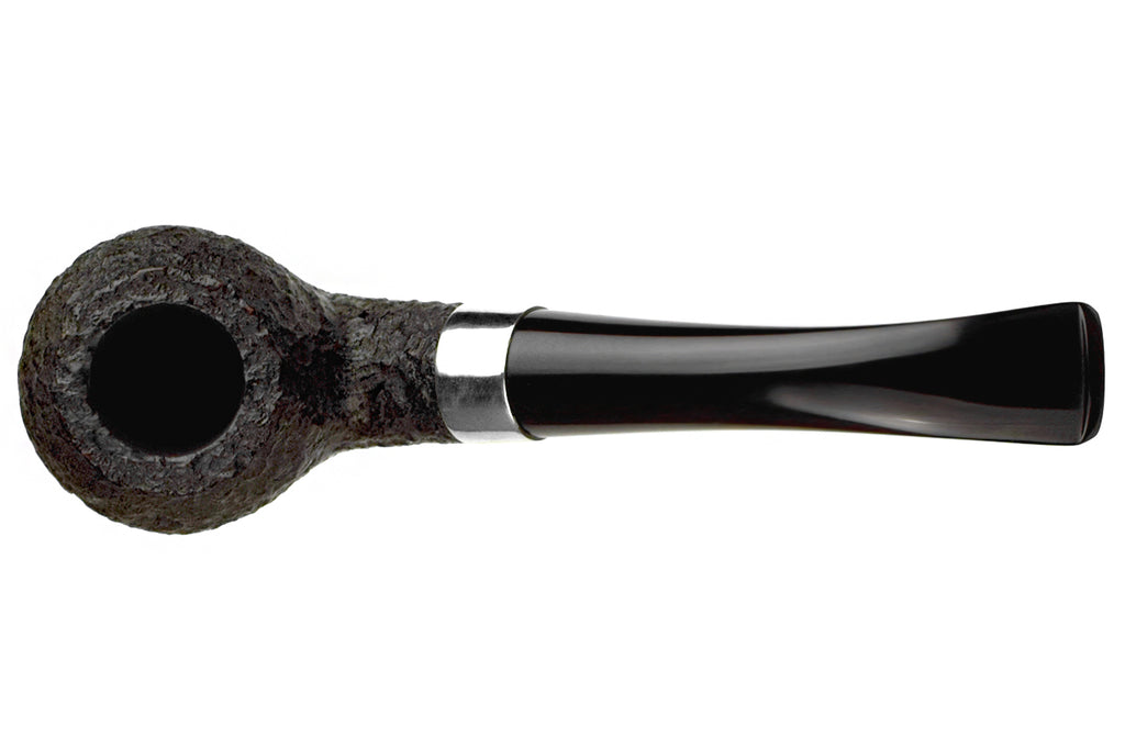 Blue Room Briars is proud to present this Peterson Donegal Rocky 999 Bent Rusticated Rhodesian With Nickel Estate Pipe with Replacement Stem