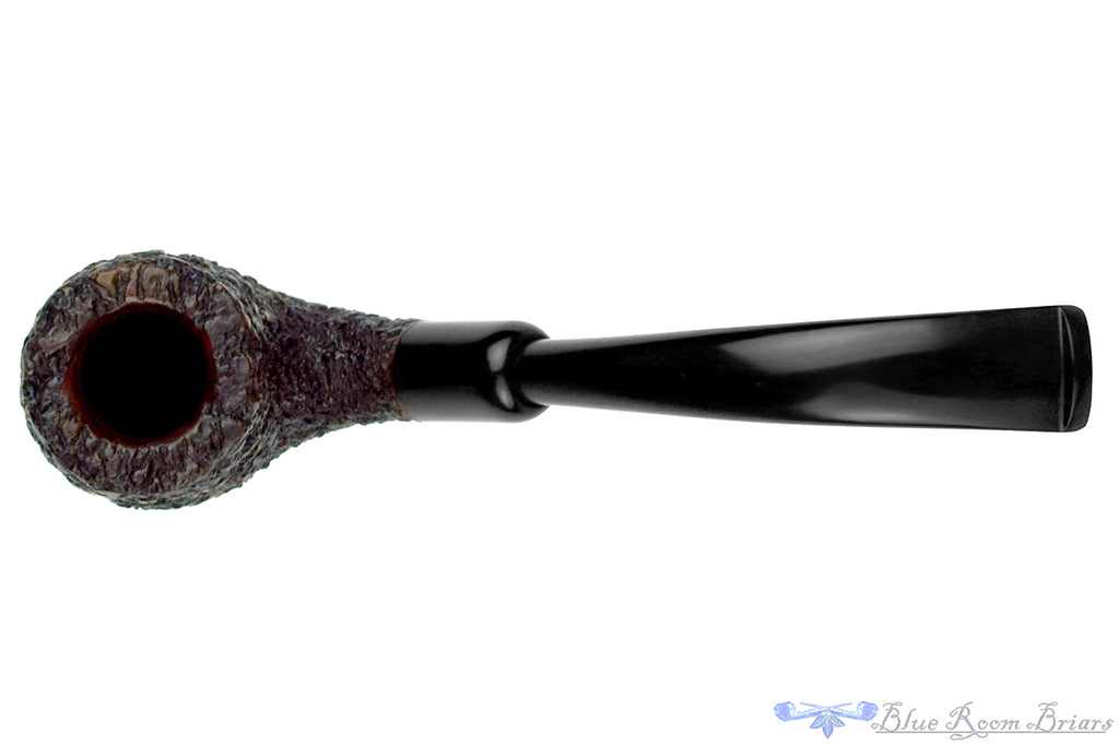 Blue Room Briars is proud to present this Jan Pietenpauw Bent Rusticated Billiard with Ebonite Ferrule and Military Mount Estate Pipe