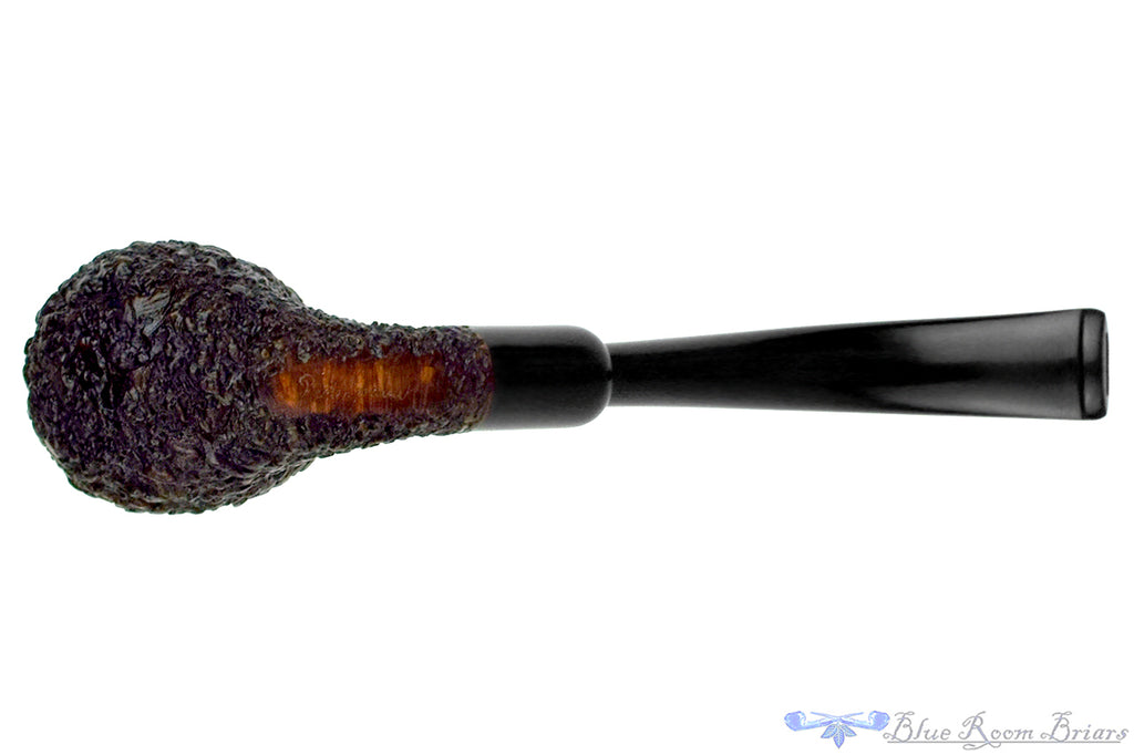Blue Room Briars is proud to present this Jan Pietenpauw Bent Rusticated Billiard with Ebonite Ferrule and Military Mount Estate Pipe