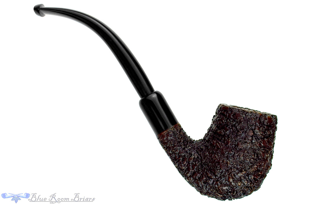 Blue Room Briars is proud to present this Jan Pietenpauw Bent Rusticated Billiard with Ebonite Ferrule and Military Mount Estate Pipe