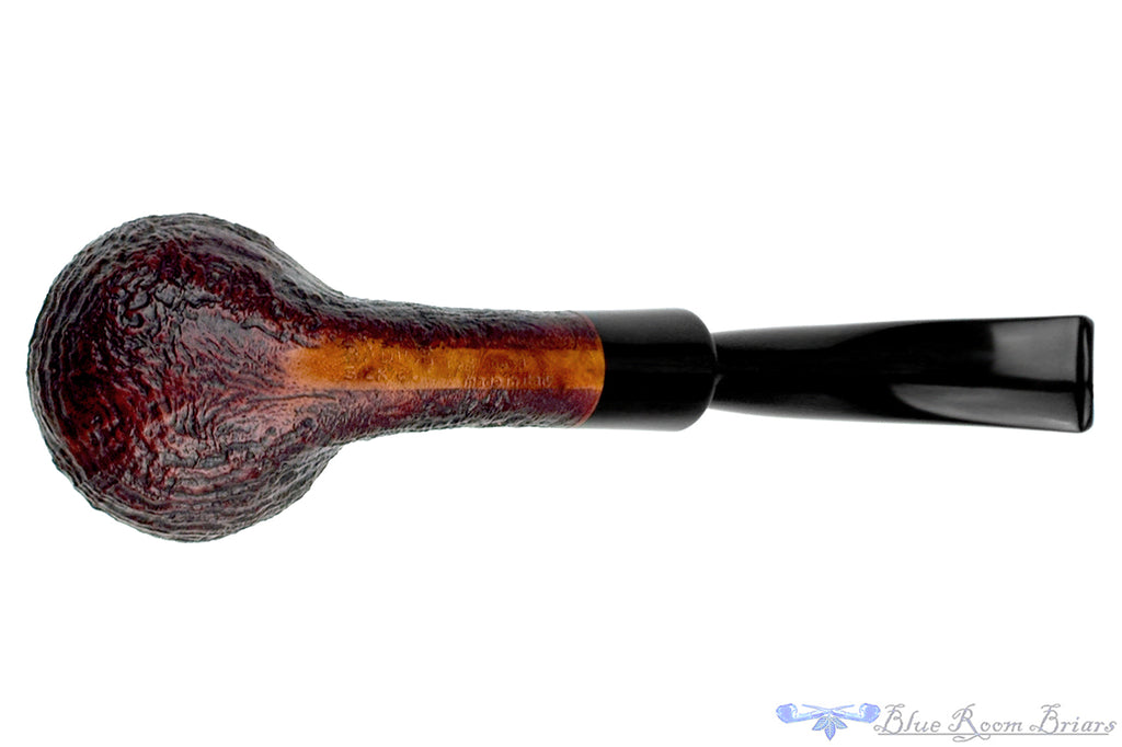 Blue Room Briars is proud to present this Radice Silk Cut Twin Bore Bent Sandblast Billiard with Acrylic Estate Pipe