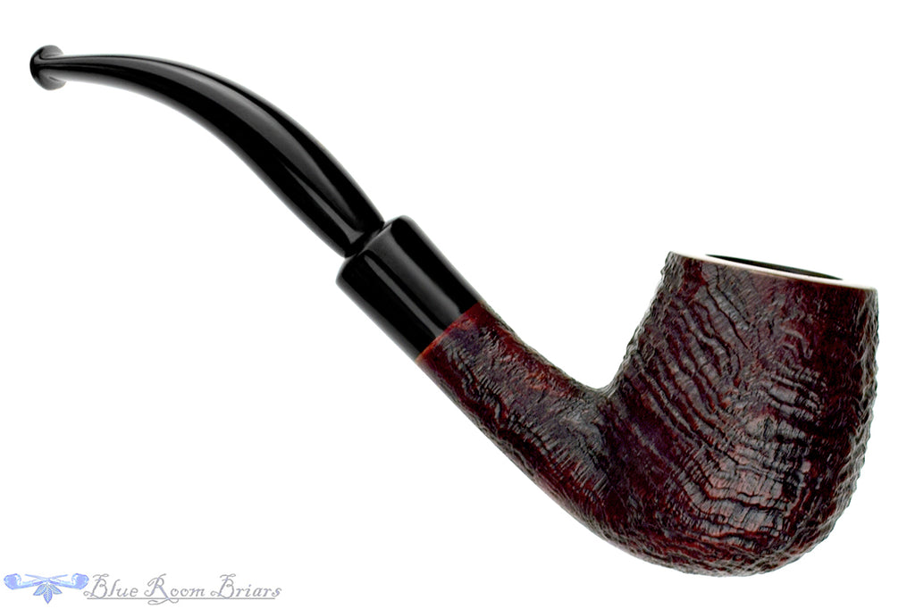 Blue Room Briars is proud to present this Radice Silk Cut Twin Bore Bent Sandblast Billiard with Acrylic Estate Pipe