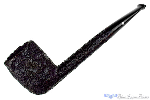 Dunhill Shell 0539 (1976 Make) Sandblast Long Oval Shank Billiard Sitter Estate Pipe
