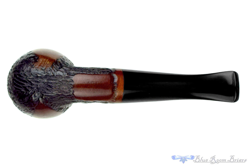 Blue Room Briars is proud to present this Old Briar Partial Rusticated Bent Bullmoose Estate Pipe