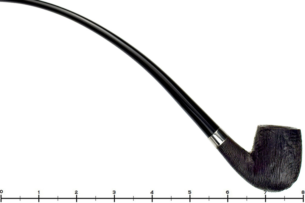 Blue Room Briars is proud to present this Bent Brush Carved Churchwarden with Repair Band Estate Pipe