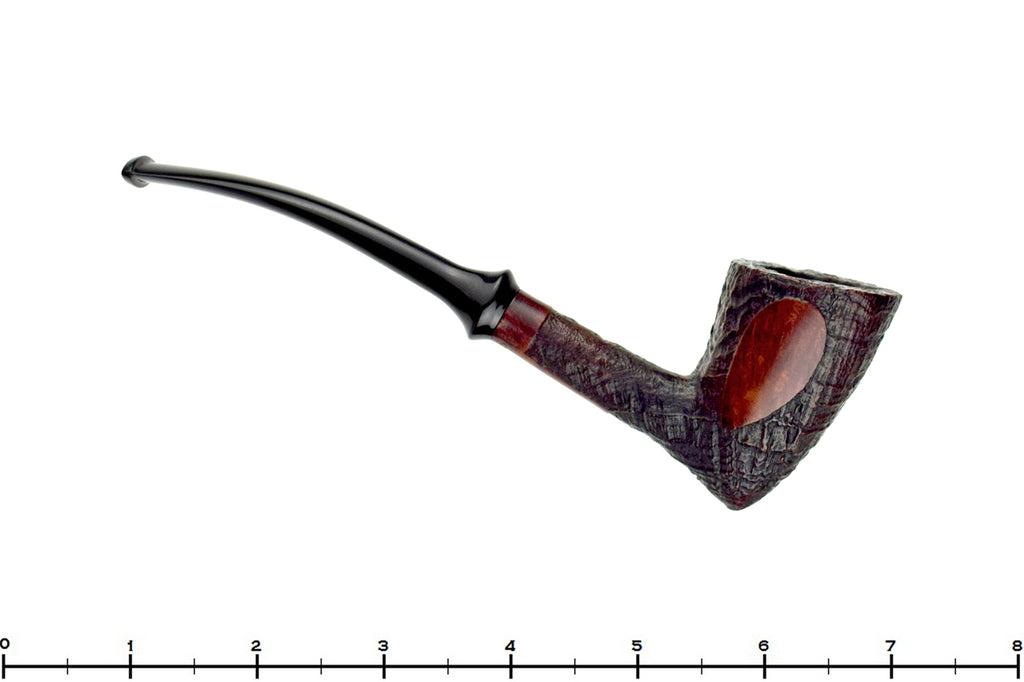 Hansen 1658 1/4 Bent Partial Blast Tomahawk Estate Pipe