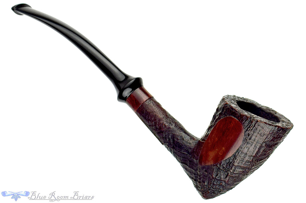Hansen 1658 1/4 Bent Partial Blast Tomahawk Estate Pipe