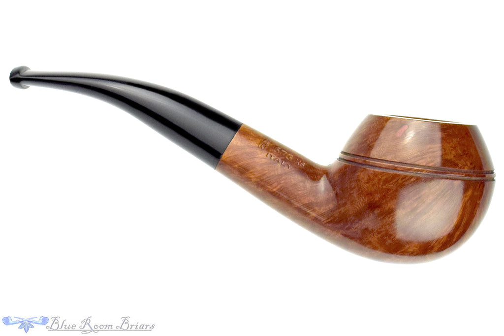 Blue Room Briars is proud to present this Savinelli Oscar Aged Briar 673 KS Bent Rhodesian Estate Pipe