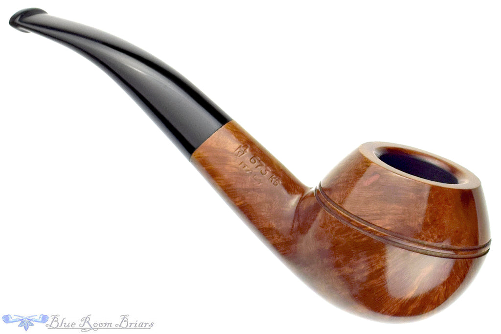 Blue Room Briars is proud to present this Savinelli Oscar Aged Briar 673 KS Bent Rhodesian Estate Pipe