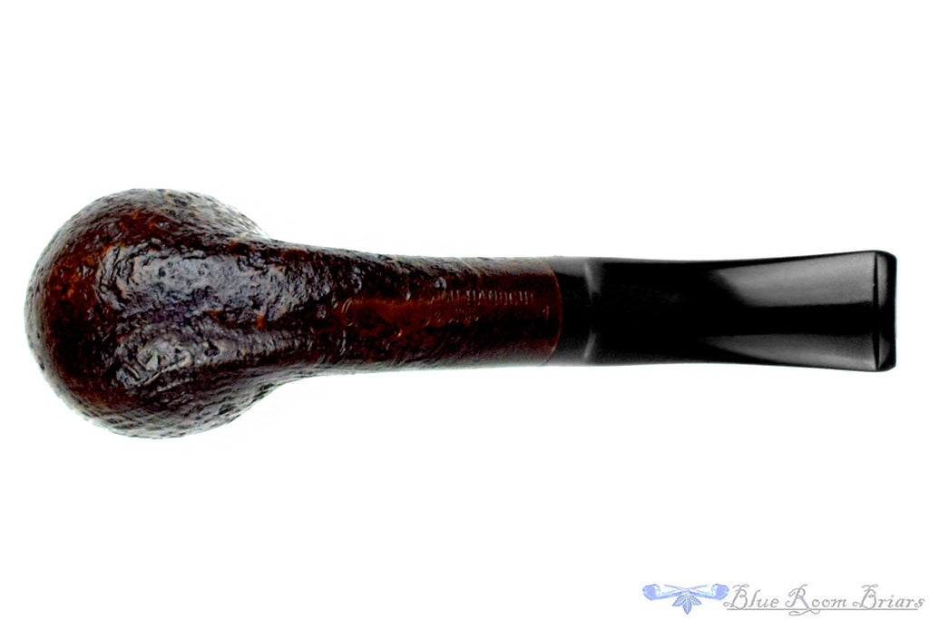 Blue Room Briar is proud to present this Georg Jensen Semi Handcut Sandblast Bent Egg Estate Pipe