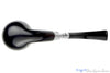 Blue Room Briars is proud to present this Brebbia Gala Night First 982 Bent Dress Black Billiard with Nickle Spigot Estate Pipe