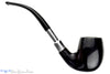 Blue Room Briars is proud to present this Brebbia Gala Night First 982 Bent Dress Black Billiard with Nickle Spigot Estate Pipe