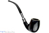 Blue Room Briars is proud to present this Brebbia Gala Night First 982 Bent Dress Black Billiard with Nickle Spigot Estate Pipe