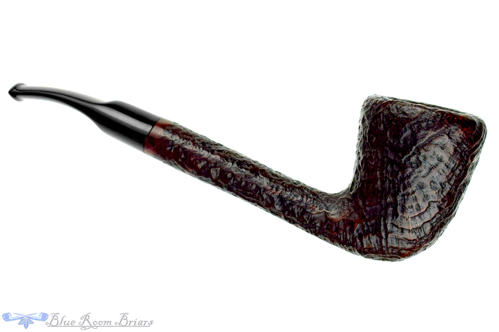 Blue Room Briars is proud to present this Willbo 77 Bent Sandblast Dublin with Oval Shank Estate Pipe