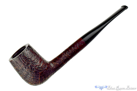 Joshua Ronish (2016 Make) Spot Carved Reverse Calabash with Brindle and Plateau Estate Pipe