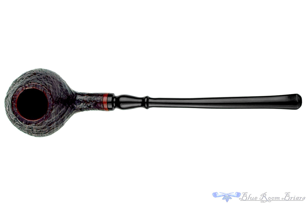 Blue Room Briars is proud to present this Bjarne Handmade Bent Sandblast Demi-Warden UNSMOKED Estate Pipe