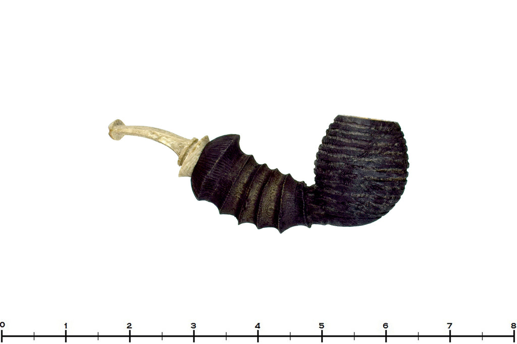 Blue Room Briars is proud to present this Brian Orton Pipe Bent Carved Driftwood Egg with Bamboo