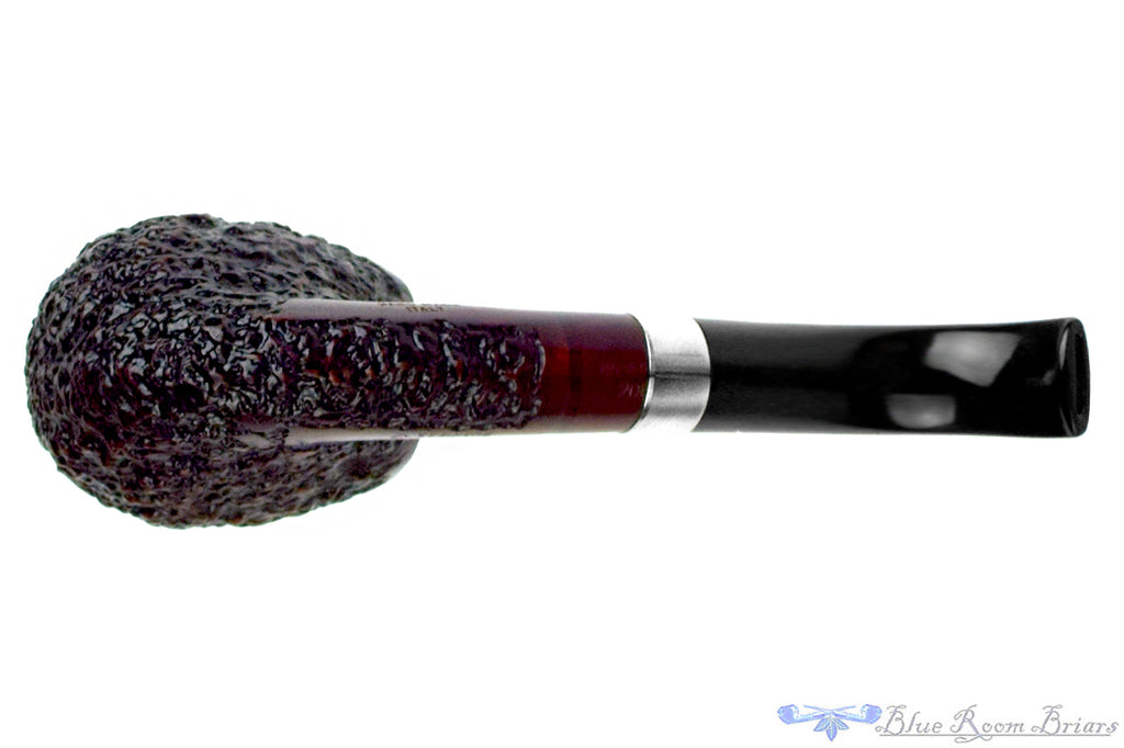 Blue Room Briars is proud to present this Ascorti Business Pipe of the Year Rusticated Oom Paul Estate Pipe with Repair Band