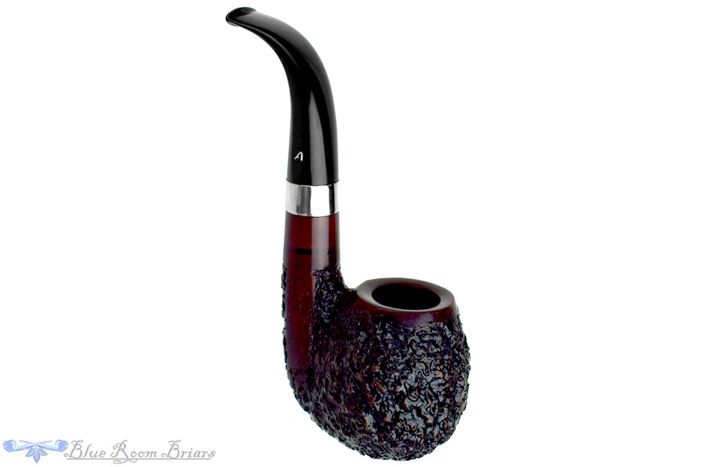 Blue Room Briars is proud to present this Ascorti Business Pipe of the Year Rusticated Oom Paul Estate Pipe with Repair Band