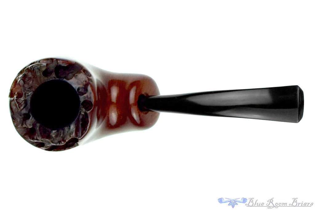 Blue Room Briars is proud to present this Micoli Bent Spot Carved Billiard Estate Pipe