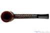 Blue Room Briars is proud to present this Brigham 9 3-Dot Partial Carved Lovat Sitter (Rock Maple Filter) Estate Pipe