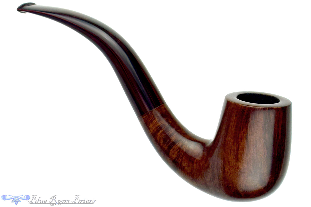 Jerry Crawford Pipe Bent Billiard with Brindle – Blue Room Briars