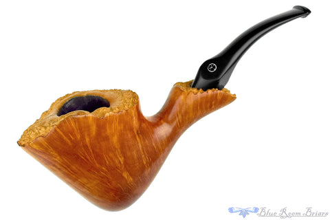 Jirsa 106 Bent Contrast Carved Dublin with Briar and Ebonite Ferrule Estate Pipe