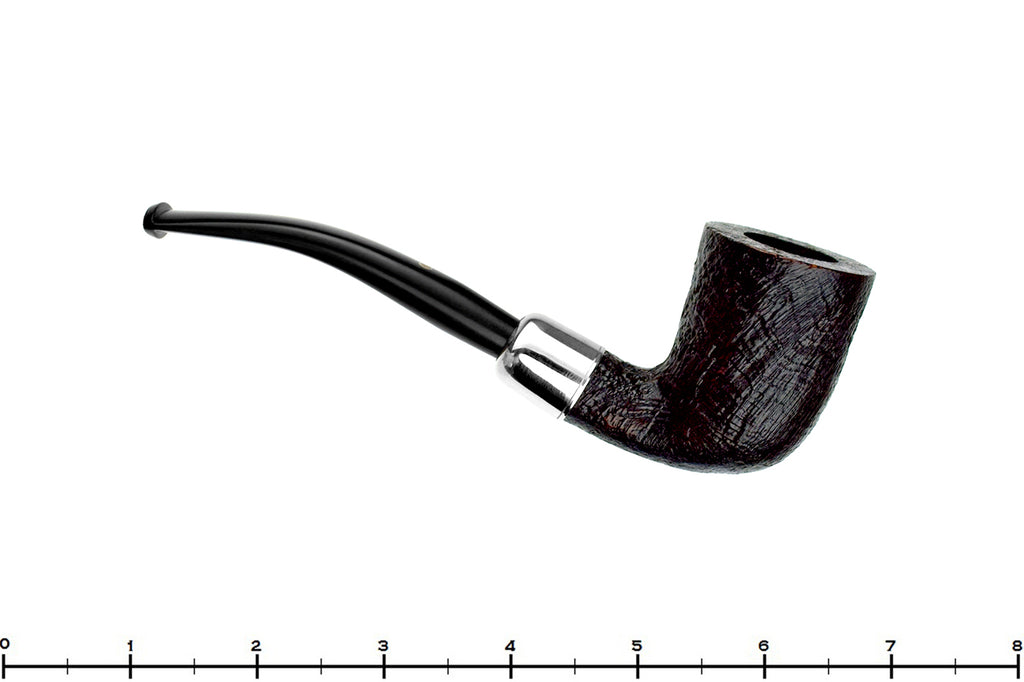 Blue Room Briars is proud to present this Ashton Pebble Grain XX Bent Sandblast Dublin with Silver and Military Mount UNSMOKED Estate Pipe