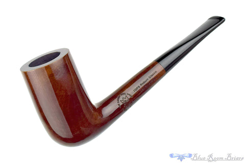 Bari Select Natural Old Briar 964 Chimney Stack Estate Pipe with Brass Repair Band