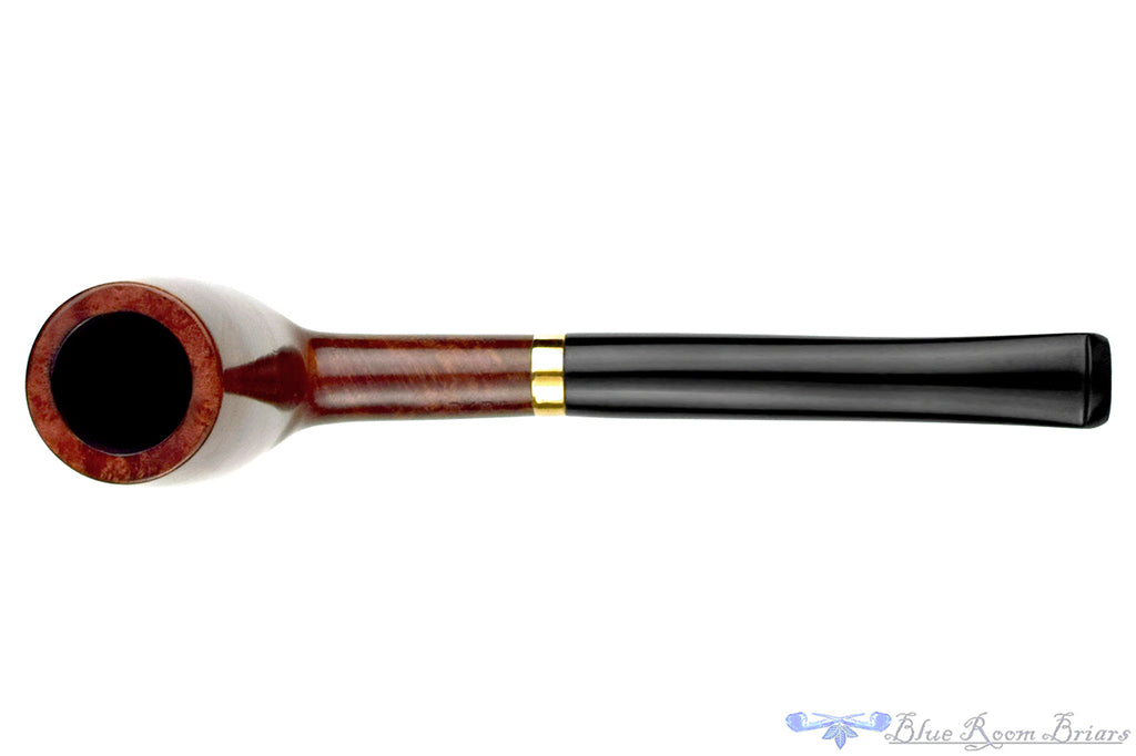 Blue Room Briars is proud to present this Bari Select Natural Old Briar 964 Chimney Stack Estate Pipe with Brass Repair Band