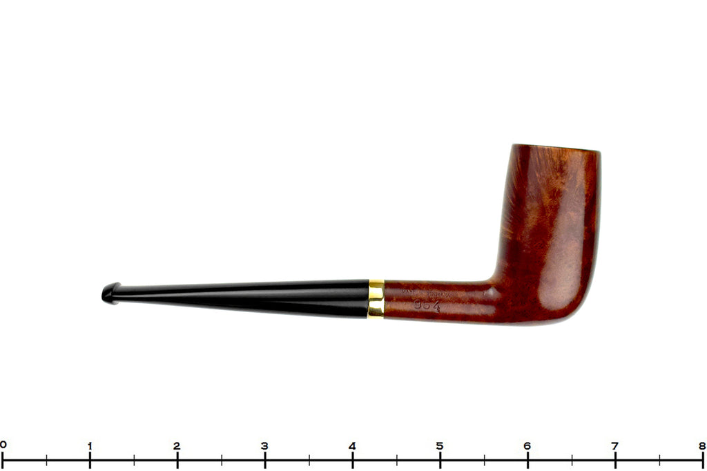 Blue Room Briars is proud to present this Bari Select Natural Old Briar 964 Chimney Stack Estate Pipe with Brass Repair Band